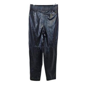Aritzia Wilfred Funk Pant, Vinyl, Black High Rise, Straight Leg, Mobwife, Size 6